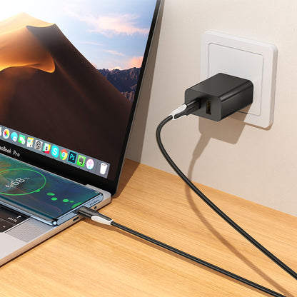 Daten- und Ladekabel USB-C - USB-C Borofone BX119 New, 60W, 1m, Schwarz