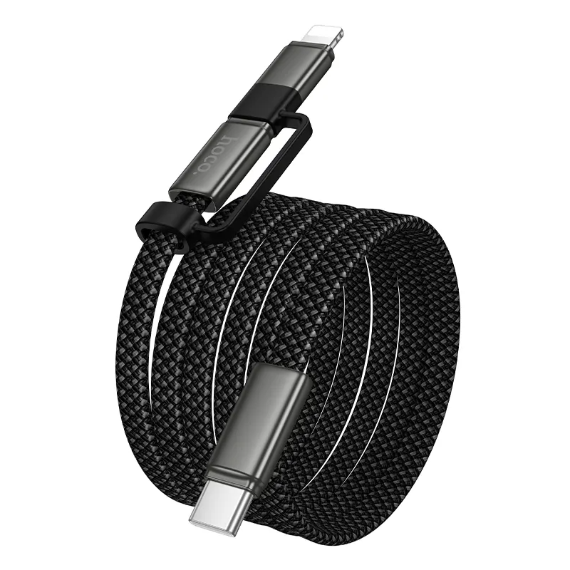 Daten- und Ladekabel USB-C - Lightning / USB-C HOCO X125, 60W, 1m, Schwarz