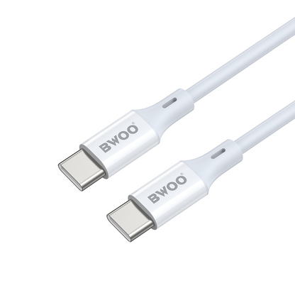 Daten- und Ladekabel USB-C - USB-C BWOO BO-X283CC-2M, 60W, 2m, Weiß