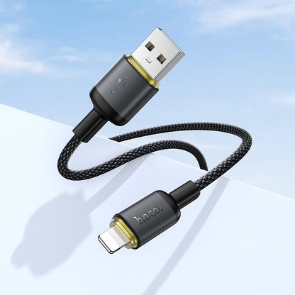 Daten- und Ladekabel USB-A - Lightning HOCO X128 Benefit, 12W, 1m, Schwarz