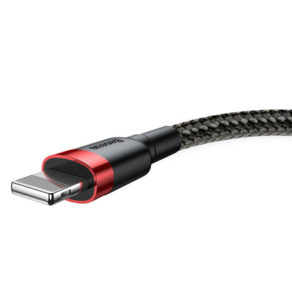 Daten- und Ladekabel USB-A – Lightning Baseus Coffee, 15 W, 2 m, Rot CALKLF-C19