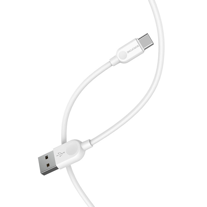 Daten- und Ladekabel USB-A - USB-C Borofone BX14 LinkJet, 18 W, 2 m, Weiß