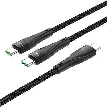 Daten- und Ladekabel USB-C - USB-C HOCO U102 Super, 100 W, 1,2 m, Schwarz