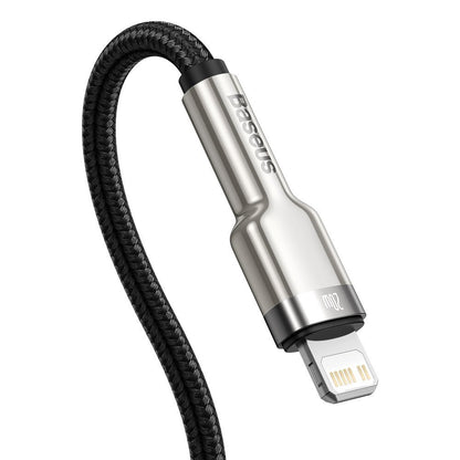 Daten- und Ladekabel USB-C – Lightning Baseus Cafule Metal Series, 20 W, 0,25 m, Schwarz CATLJK-01