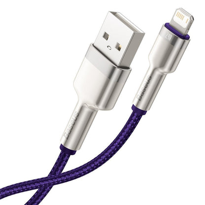 Daten- und Ladekabel USB-A – Lightning Baseus Cafule Metal Series, 18 W, 1 m, Lila CALJK-A05