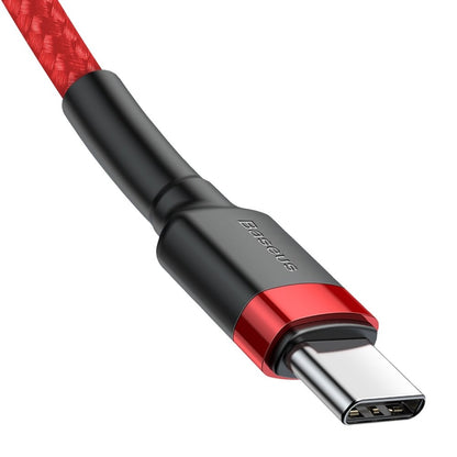 Daten- und Ladekabel USB-C – USB-C Baseus Coffee, 60 W, 2 m, Rot CATKLF-H09