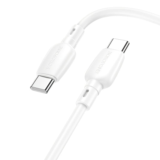 Daten- und Ladekabel USB-C – USB-C Borofone BX93, 60 W, 1 m, Weiß