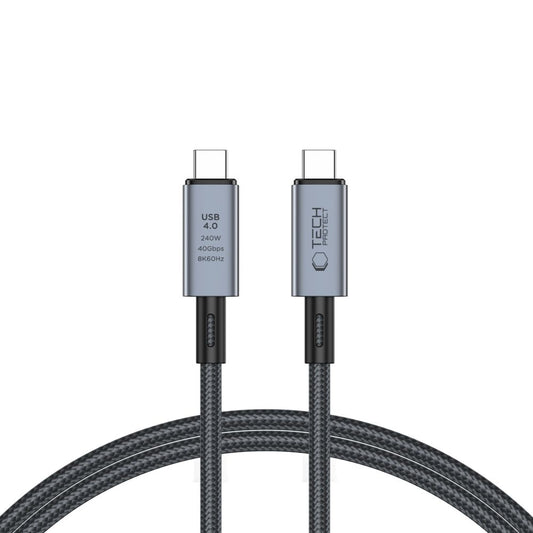 Daten- und Ladekabel USB-C – USB-C Tech-Protect Ultraboost Max, 240 W, 1 m, Grau