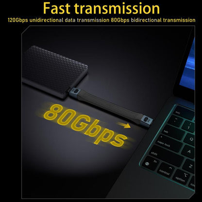 USB-C Daten- und Ladekabel - USB-C OEM 8K Video, 240W, 0,13m, Schwarz