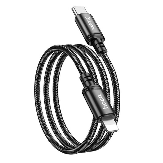 USB-C - Lightning Daten- und Ladekabel HOCO X89, 20W, 1m, Schwarz