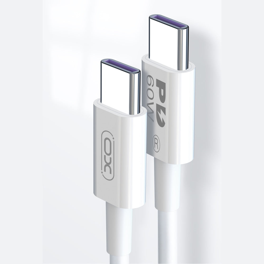 Daten- und Ladekabel USB-C - USB-C XO Design NB-Q190A, 60W, 1m, Weiß