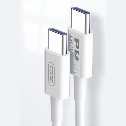 Daten- und Ladekabel USB-C - USB-C XO Design NB-Q190A, 60W, 1m, Weiß