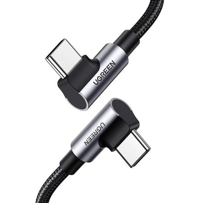 USB-C Daten- und Ladekabel - USB-C UGREEN US335 Angled, 100W, 2m, Schwarz