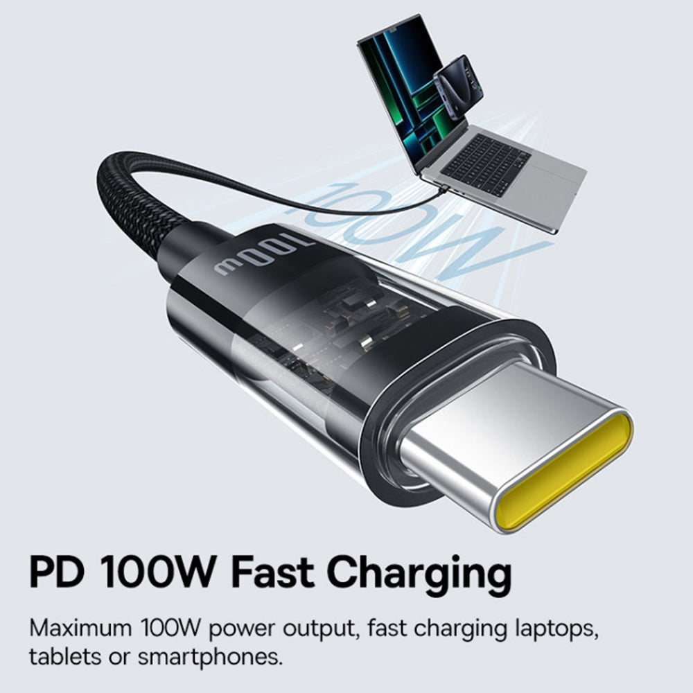 Daten- und Ladekabel USB-C - USB-C Baseus Gem, 100W, 2m, Schwarz P10373000111-01