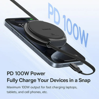 USB-C Daten- und Ladekabel - USB-C Baseus Pathfinder Retractable, 100W, 1m, Schwarz P10368400111-00