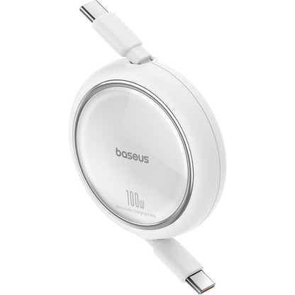 USB-C Daten- und Ladekabel - USB-C Baseus Free2Draw Mini Retractable, 100W, 1m, Weiß P10364500211-00