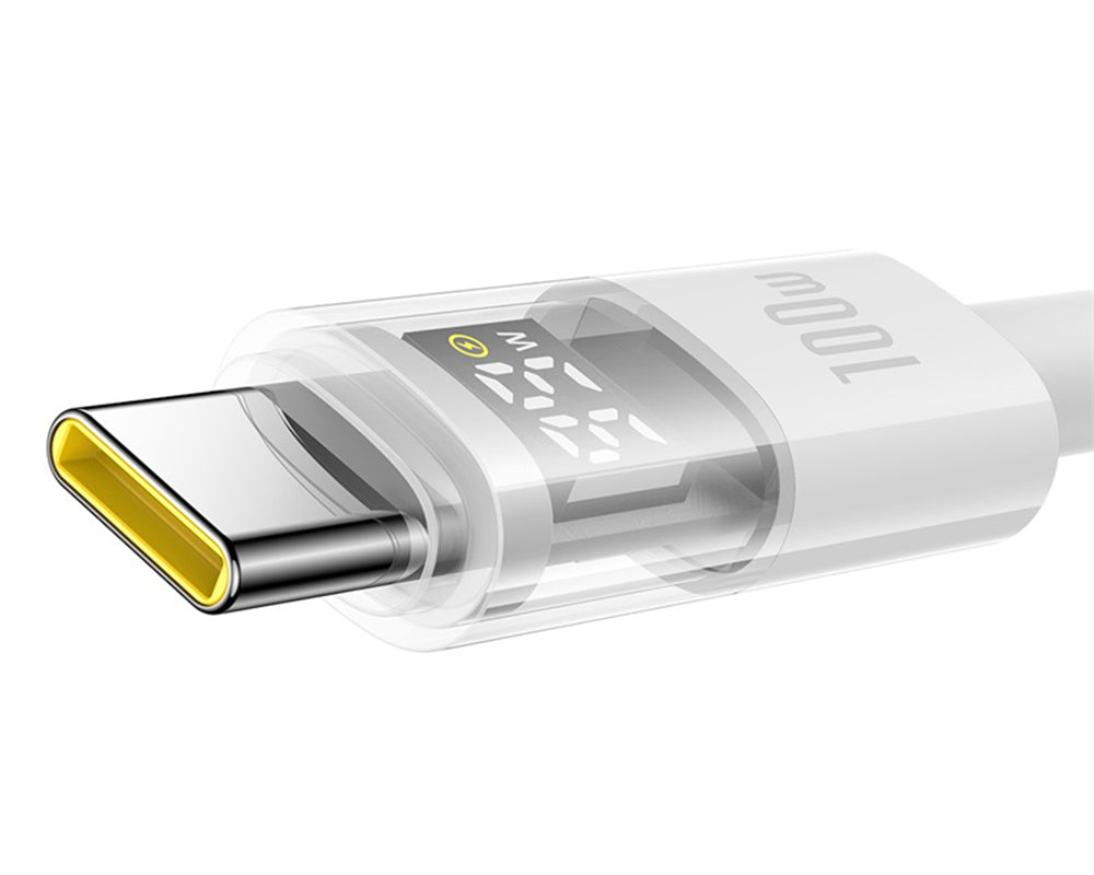 Daten- und Ladekabel USB-A - USB-C Baseus Display 2, 100W, 1m, Weiß P10382701211-00