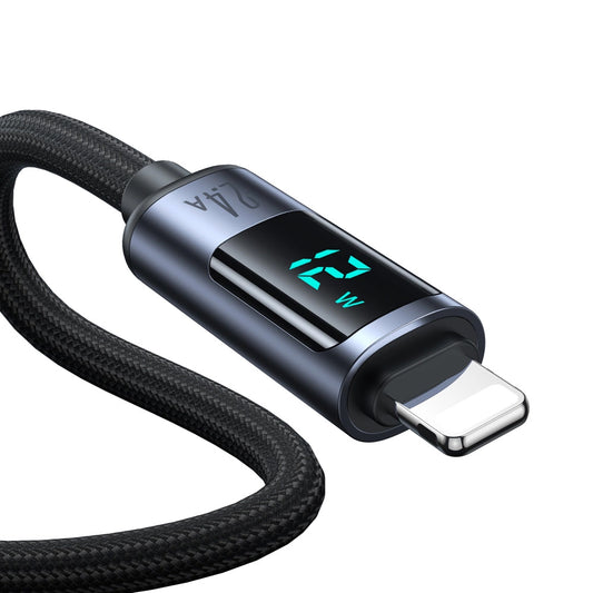 Daten- und Ladekabel USB-A - Lightning Joyroom S-A16 Prism Display, 12W, 1,2m, Schwarz
