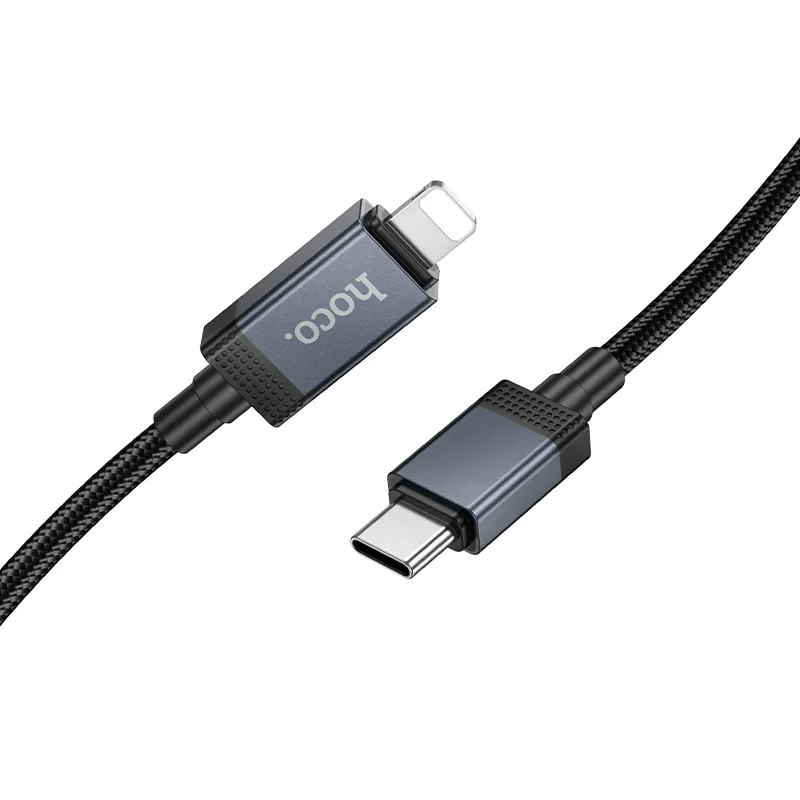 USB-C - Lightning Daten- und Ladekabel HOCO X118 Display, 27W, 1m, Schwarz