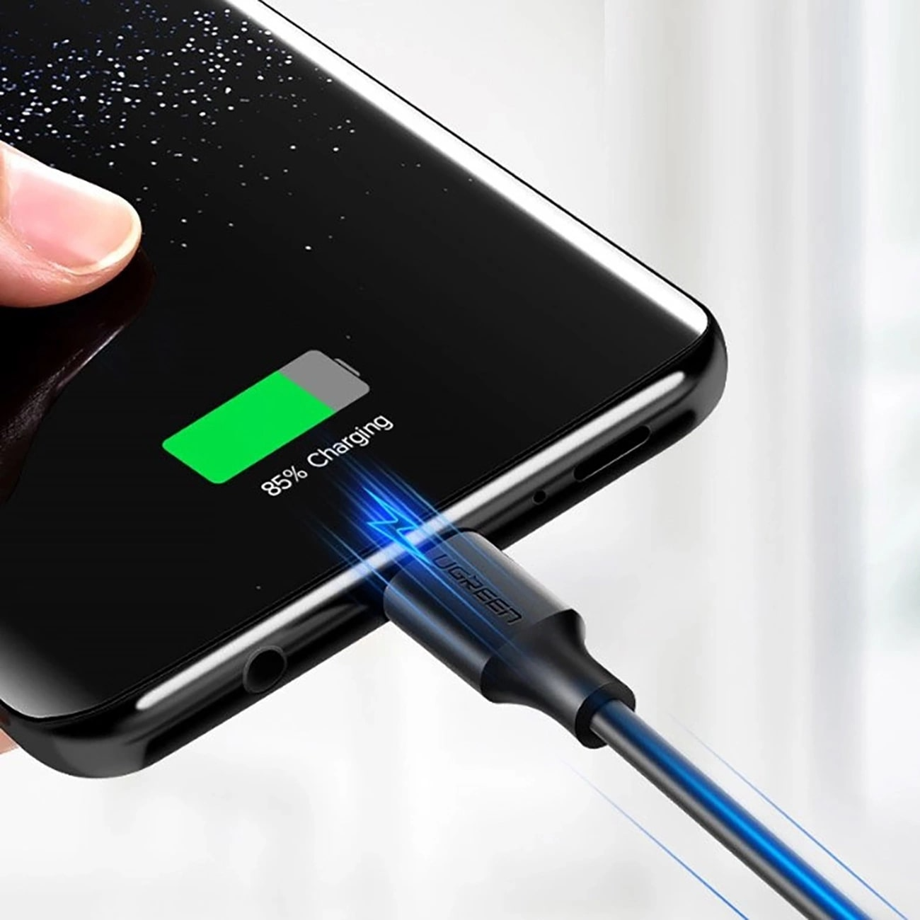 Daten- und Ladekabel USB-A - USB-C UGREEN US184, 18W, 0,5m, Schwarz