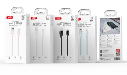 USB-A - Lightning Daten- und Ladekabel XO Design NB291, 18W, 1m, Rosa