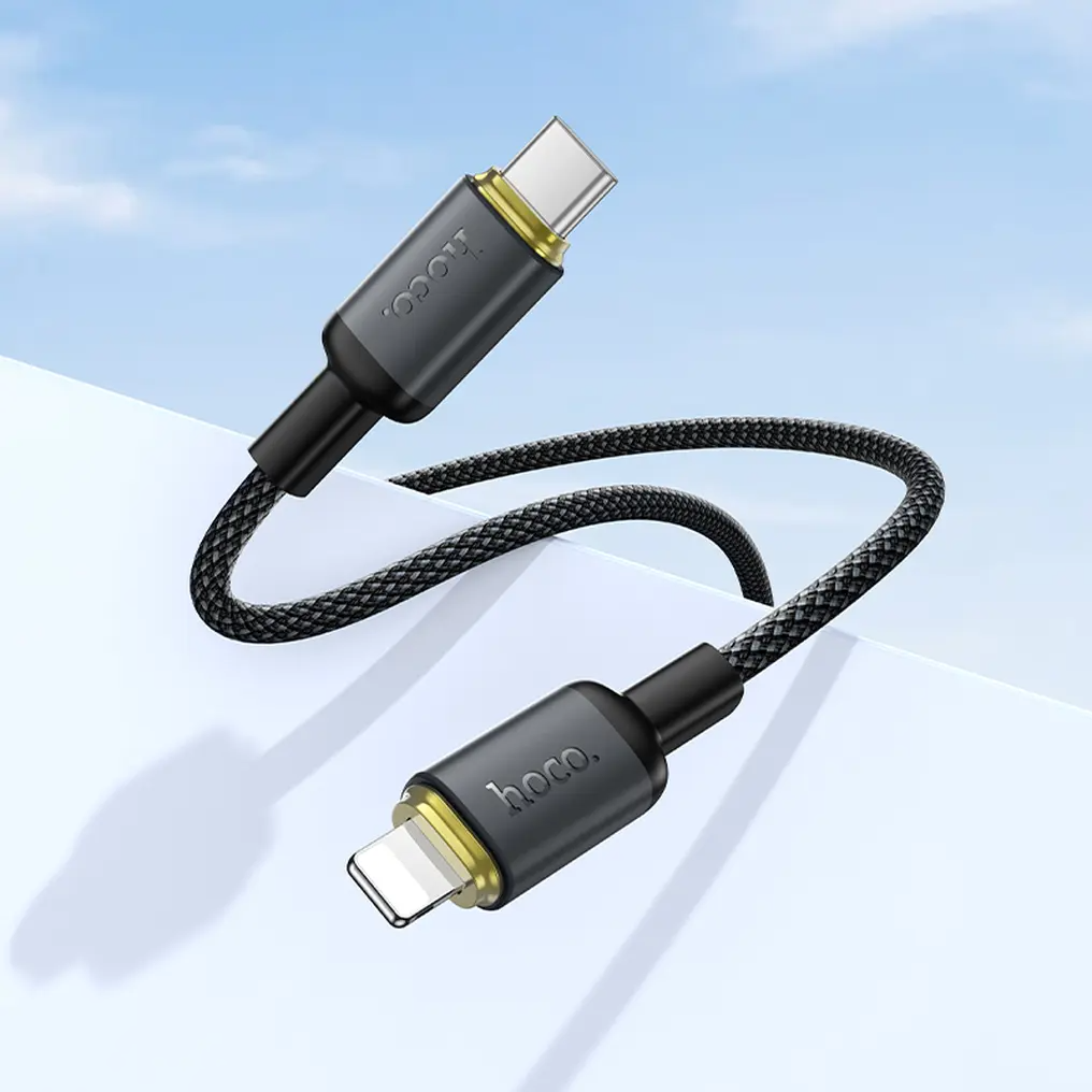 Daten- und Ladekabel USB-C - Lightning HOCO X128 Benefit, 30W, 1m, Schwarz