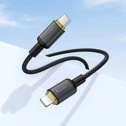 Daten- und Ladekabel USB-C - Lightning HOCO X128 Benefit, 30W, 1m, Schwarz