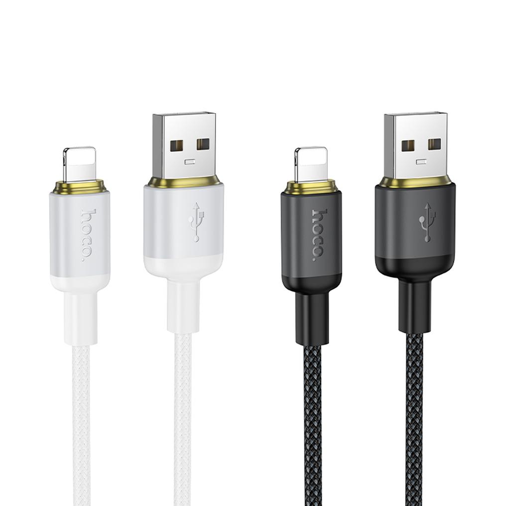 Daten- und Ladekabel USB-A - Lightning HOCO X128 Benefit, 12W, 1m, Schwarz