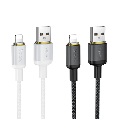 Daten- und Ladekabel USB-A - Lightning HOCO X128 Benefit, 12W, 1m, Schwarz