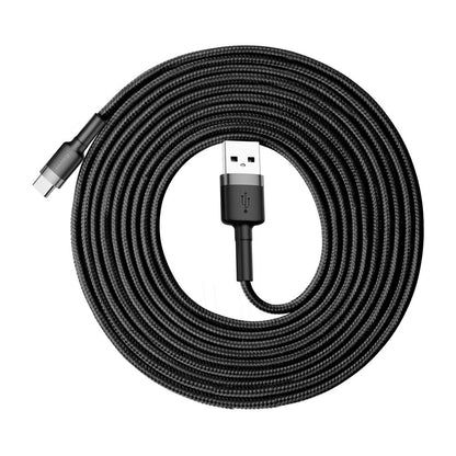 Baseus Cafule USB-A - USB-C Data and Charging Cable, 18W, 3m, Gray CATKLF-UG1