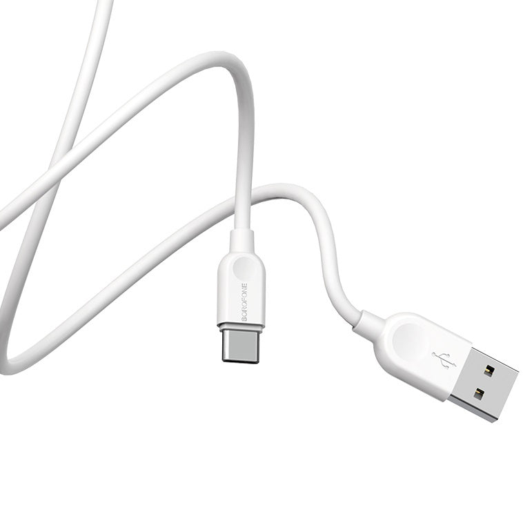 Daten- und Ladekabel USB-A - USB-C Borofone BX14 LinkJet, 18 W, 2 m, Weiß