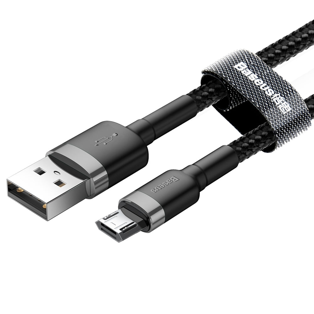 Daten- und Ladekabel USB-A – microUSB Baseus Coffee, 18 W, 1 m, Grau CAMKLF-BG1