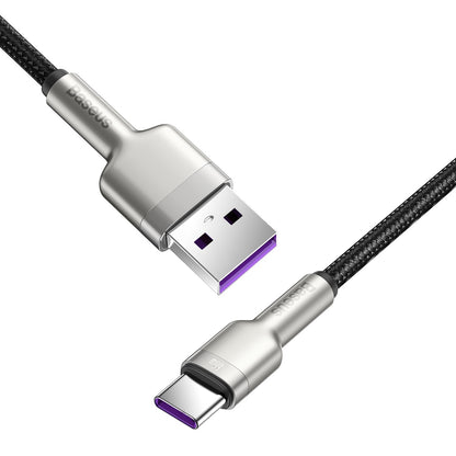 Daten- und Ladekabel USB-A - USB-C Baseus Cafule Metal Series, 66 W, 1 m, Schwarz CAKF000101