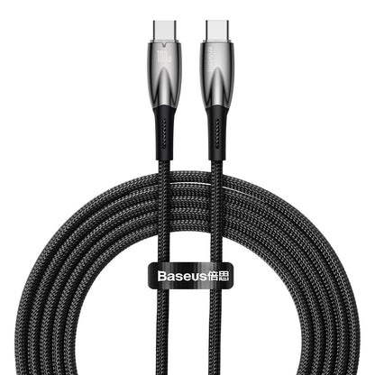 Data and Charging Cable USB-C - USB-C Baseus Glimmer Series, 100W, 2m, Black CAJY000503