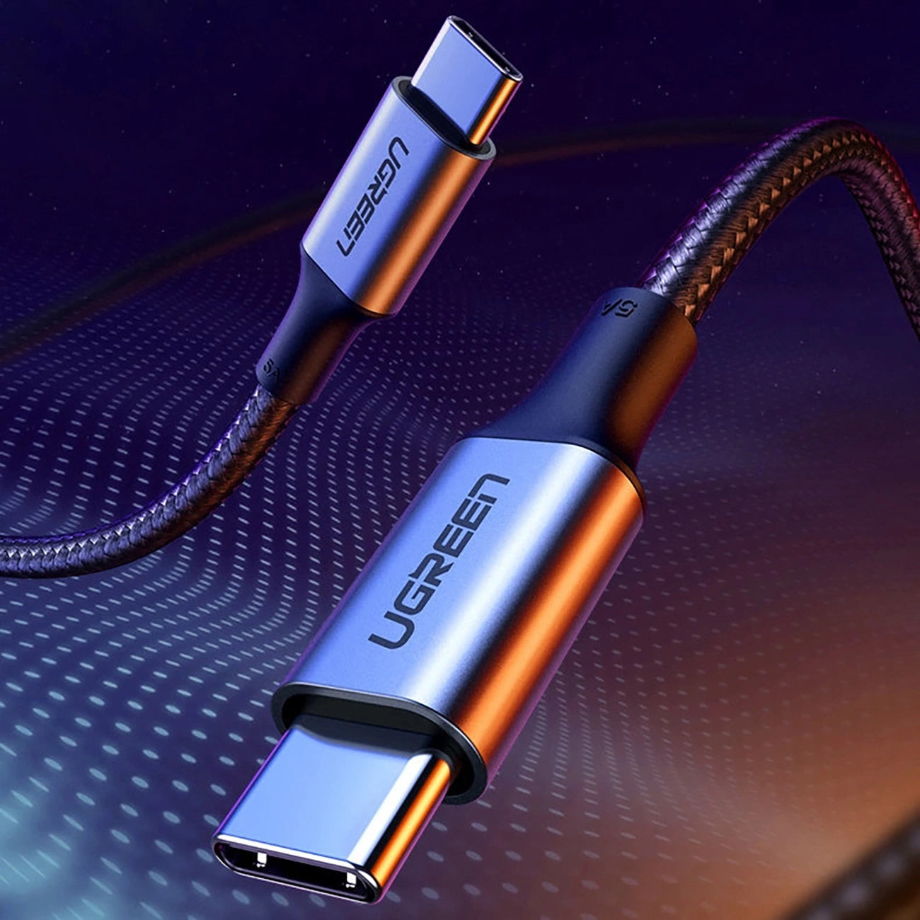Cablu Date si Incarcare USB-C - USB-C UGREEN US316, 100W, 1.5m, Gri