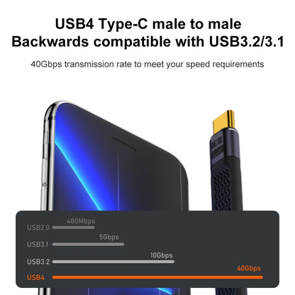 USB-C Daten- und Ladekabel - USB-C OEM Angled 8K Video Version 3, 240W, 0.15m, Schwarz