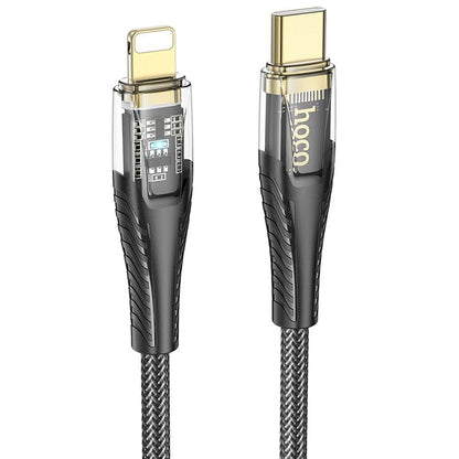 USB-C - Lightning Daten- und Ladekabel HOCO U121, 27W, 1.2m, Schwarz