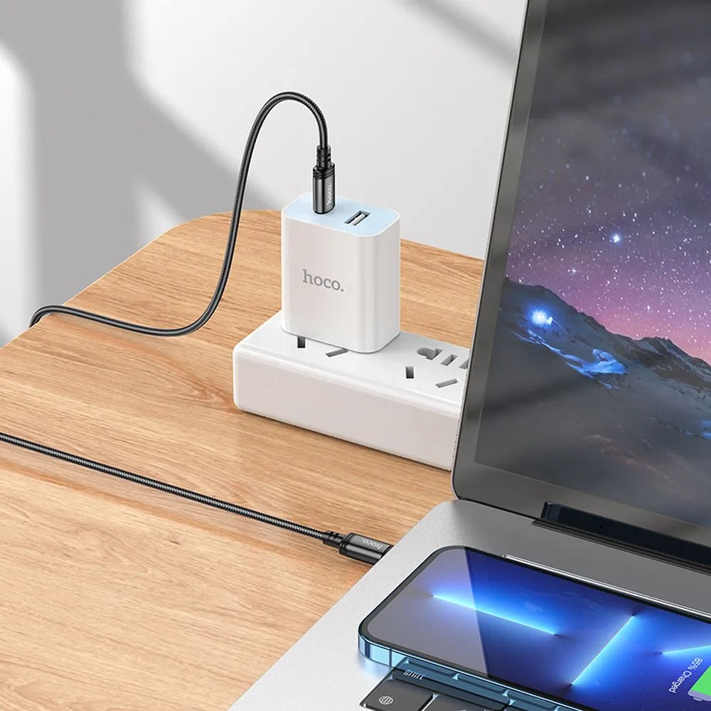 USB-C Data and Charging Cable - USB-C HOCO X89, 60W, 2m, Black
