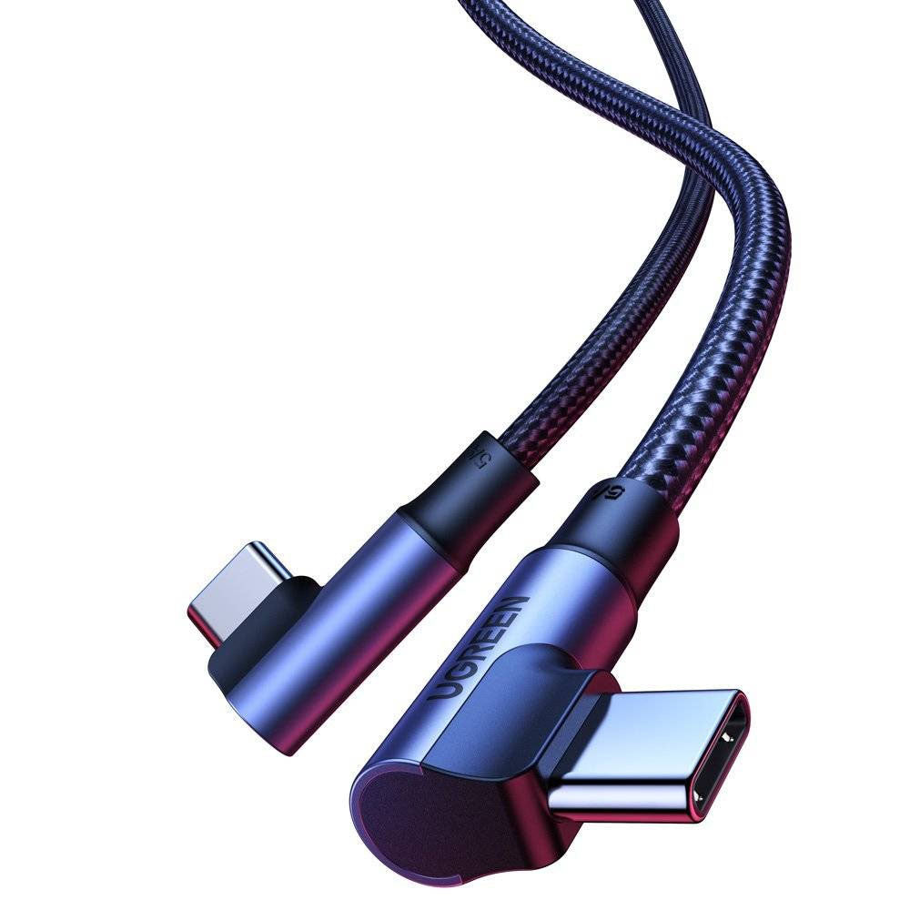 USB-C Daten- und Ladekabel - USB-C UGREEN US335 Angled, 100W, 2m, Schwarz