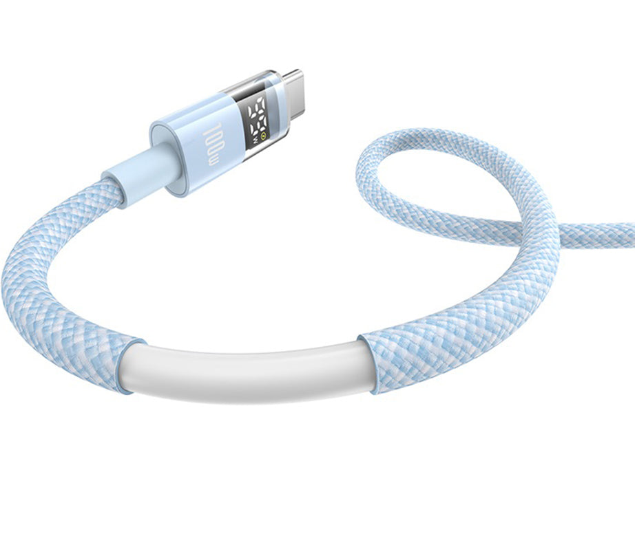 Daten- und Ladekabel USB-A - USB-C Baseus Display 2, 100W, 2m, Blau P10382701311-01