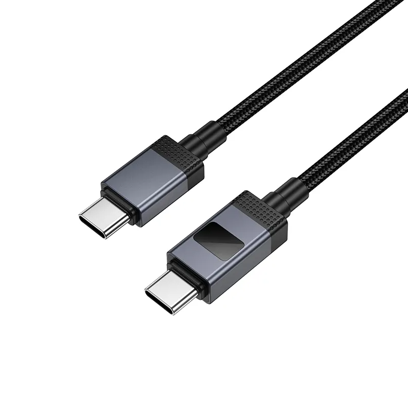 USB-C Daten- und Ladekabel - USB-C HOCO X118 Display, 60W, 1m, Schwarz