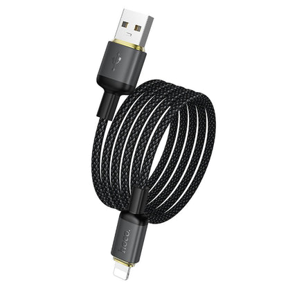 Daten- und Ladekabel USB-A - Lightning HOCO X128 Benefit, 12W, 1m, Schwarz