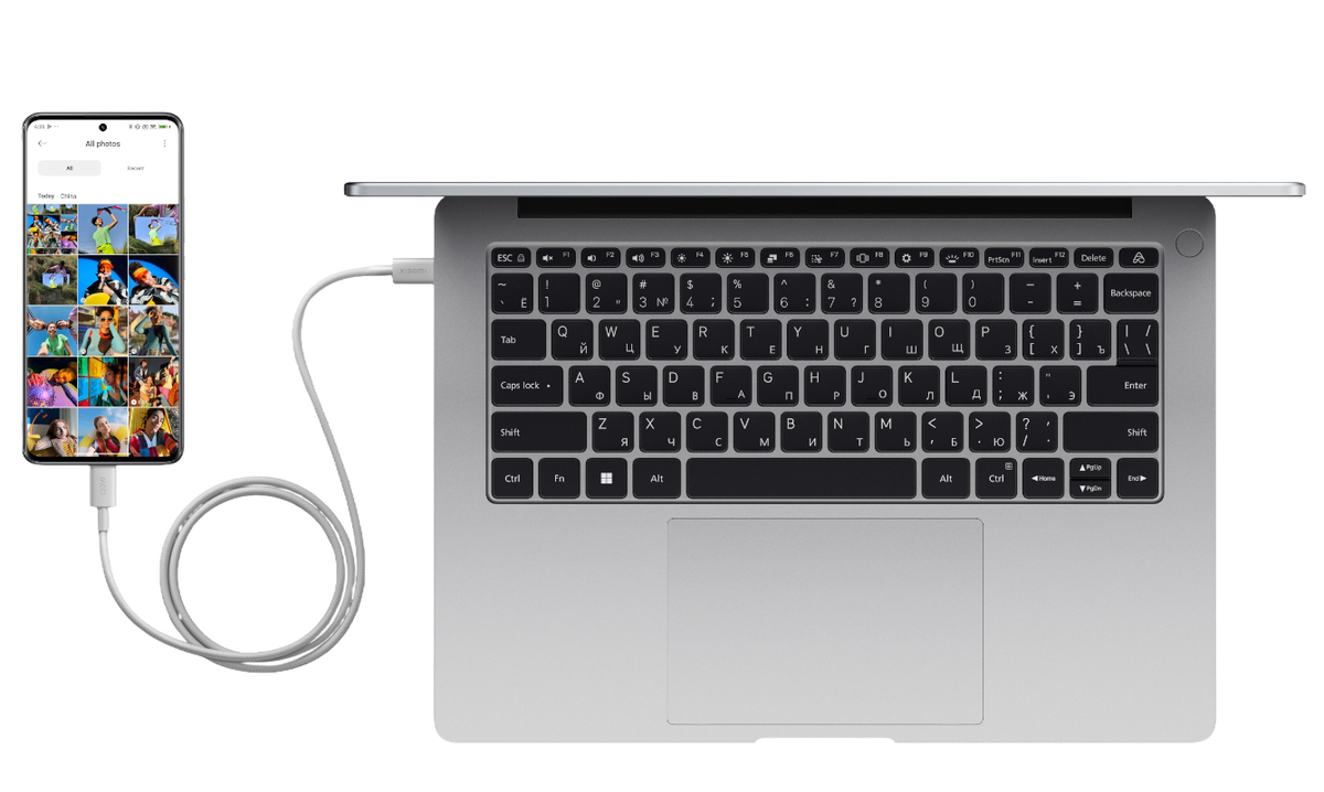 USB-C Daten- und Ladekabel - USB-C Xiaomi, 120W, 2m, Weiß BHR087AGL