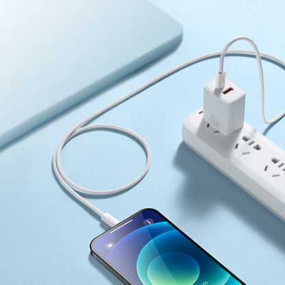 Data and Charging Cable USB-C - Lightning Baseus Dynamic Fast Charging, 20W, 1m, White CALD000002