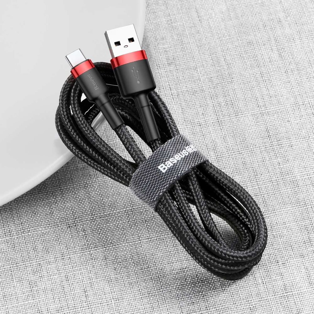 USB-A - USB-C Daten- und Ladekabel Baseus Coffee, 18 W, 0,5 m, Rot CATKLF-A91