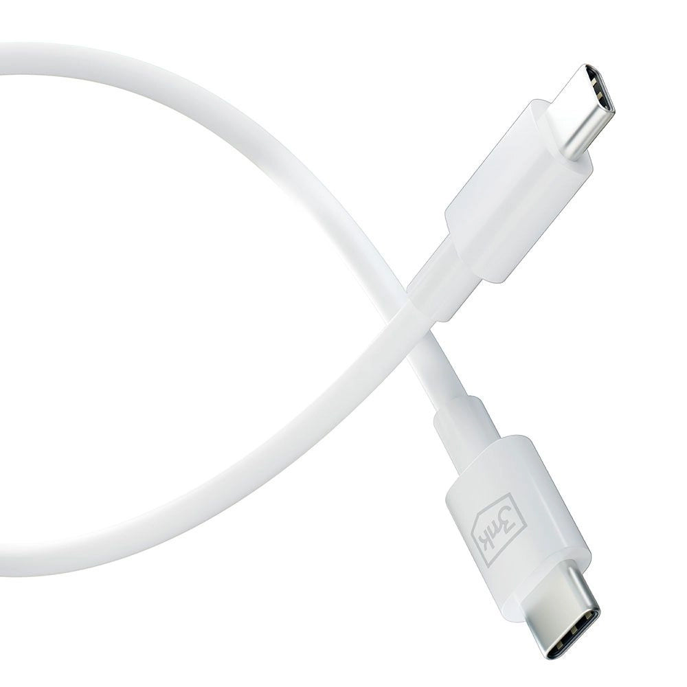 Daten- und Ladekabel USB-C - USB-C 3MK Hyper, 100 W, 1,2 m, Weiß