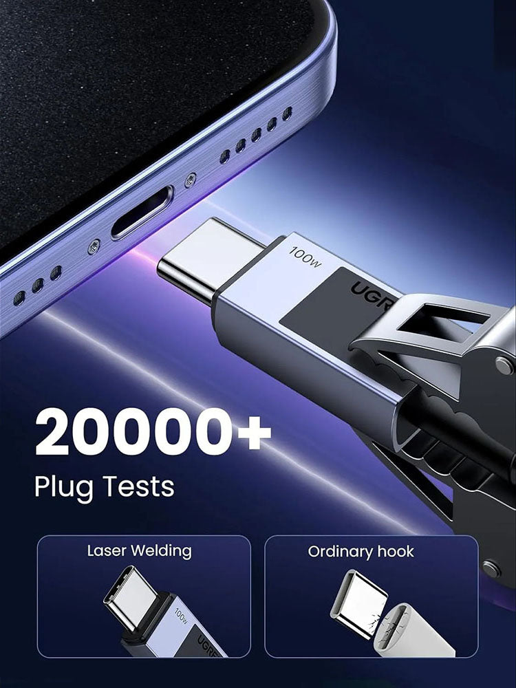 USB-C Daten- und Ladekabel - USB-C UGREEN L512, 100W, 3m, Grau