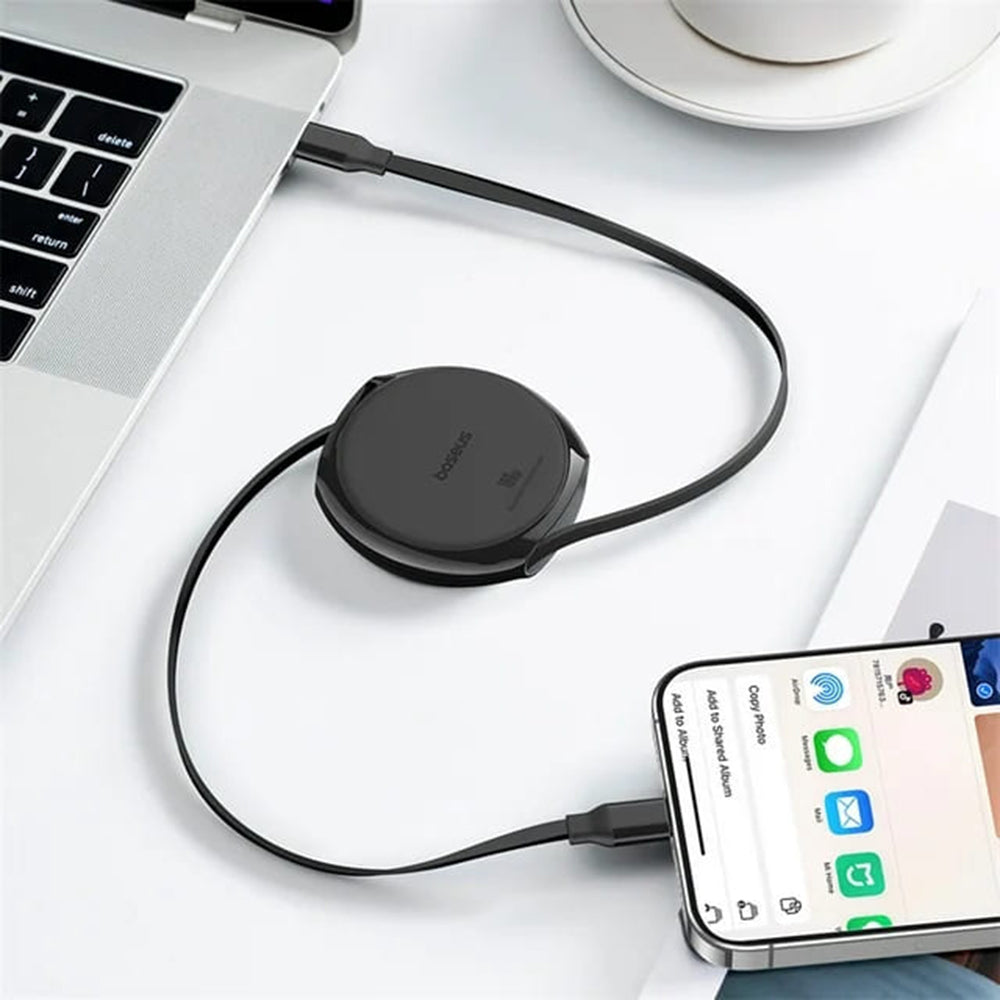 USB-C Daten- und Ladekabel - USB-C Baseus Pathfinder Retractable, 100W, 1m, Schwarz P10368400111-00