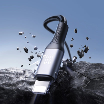 USB-C - Lightning Lade- und Datenkabel Joyroom S-A28 Flash, 30W, 1m, Schwarz