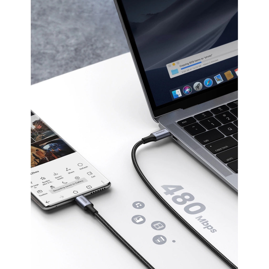 USB-C Daten- und Ladekabel - USB-C UGREEN US316, 100W, 0,5m, Grau